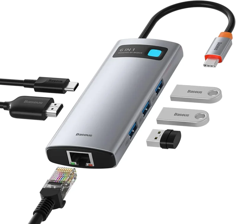 Baseus Hub USB-C 6 en 1